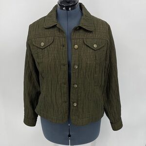 Ruby Rd. Textured Jacket WOMENS SIZE 12 green